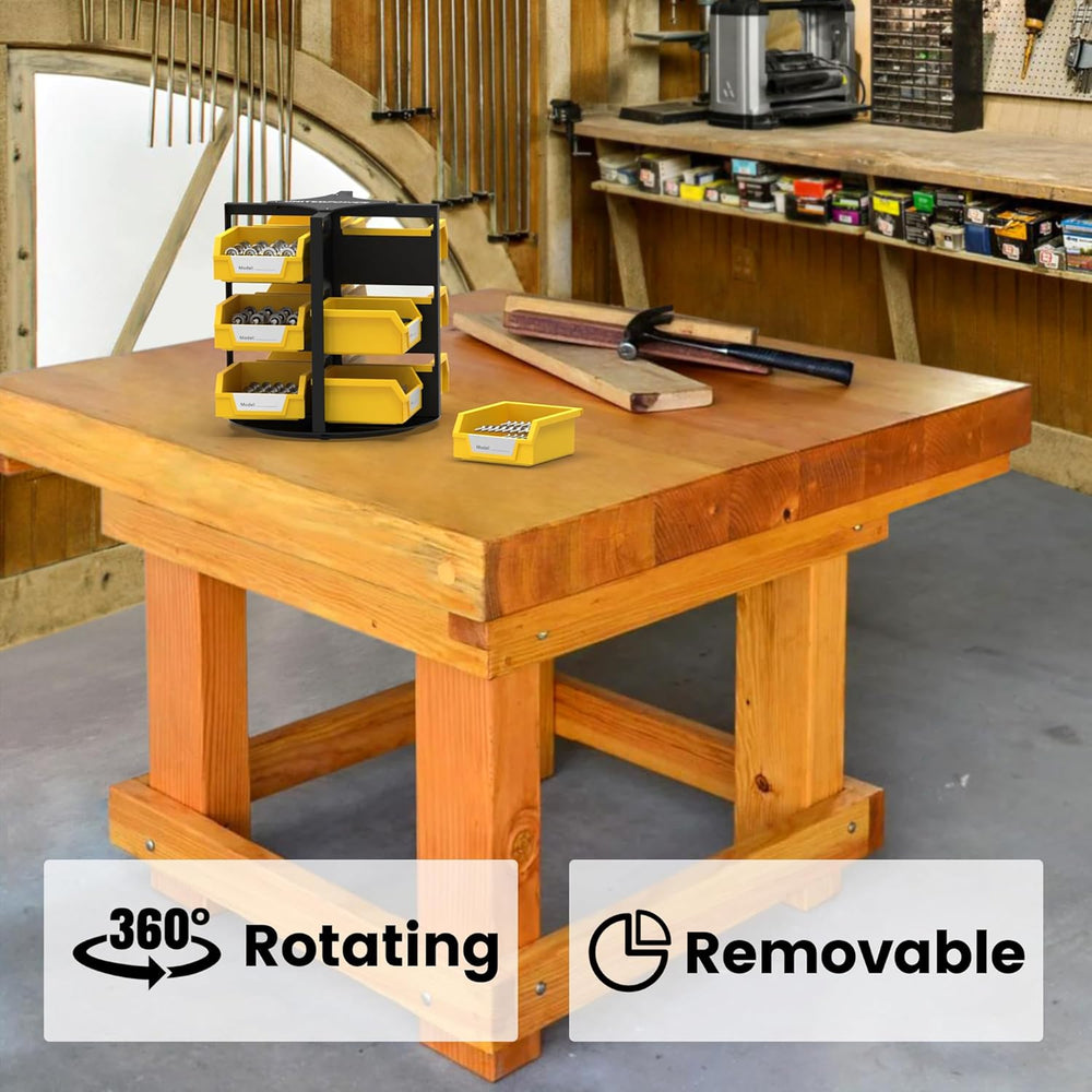 UNITEDPOWER Rotating Storage Bins, Tool Organizer, Hardware Crafts, Small Par...