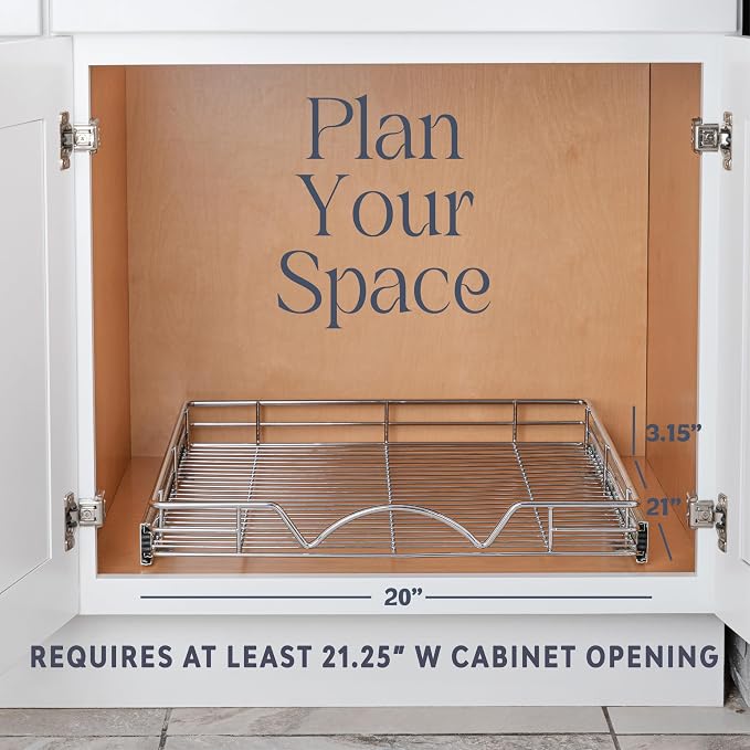 HOLDN’ STORAGE Pull Out Cabinet Organizer, Heavy Duty Caddy w/Lifetime Limited