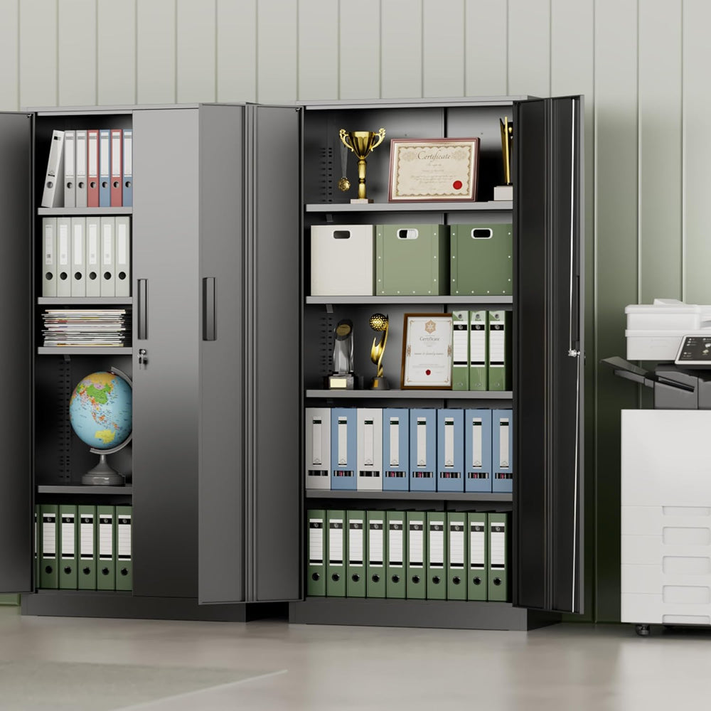 INTERGREAT Metal Storage Cabinet with Lock, 72" H Lockable Metal Storage...