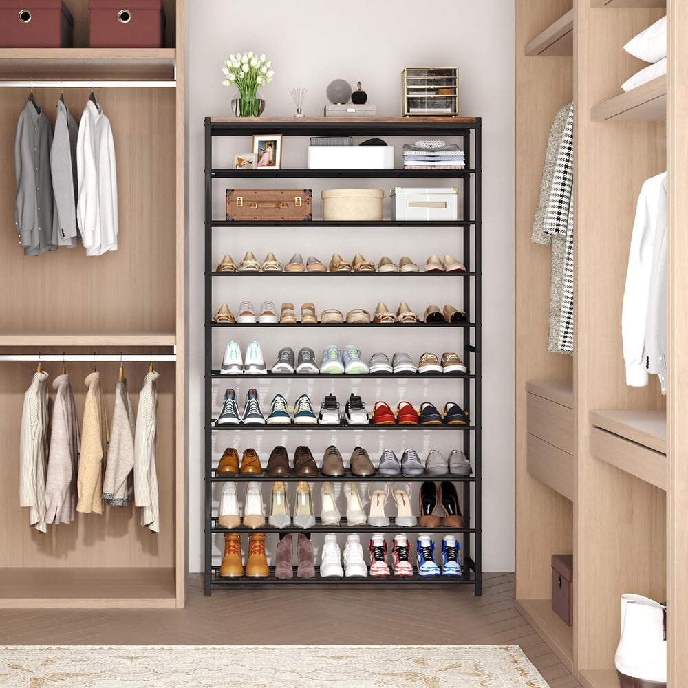 HOMEFORT 10 Tiers Shoe Rack Organizer,39.4" Shoe Storage Shelf for Close...