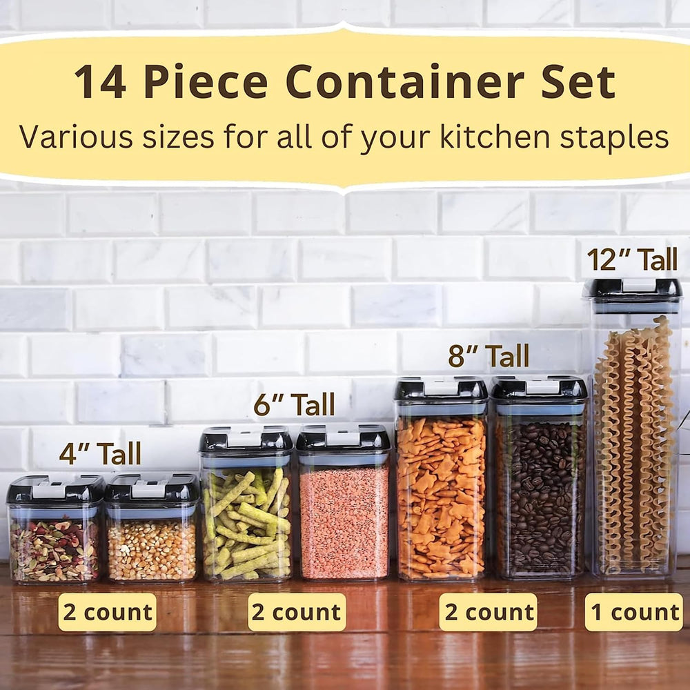 Simply Gourmet Airtight Food Storage Containers with Lids – 7 Piece Assorted ...