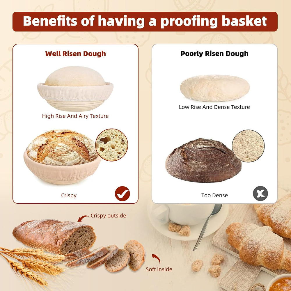 Bread proofing baskets for sourdough 19-Piece Set ，9" Round & 10&quo...