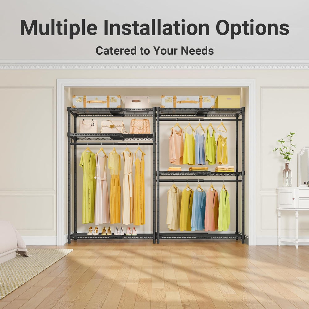 VIPEK X1 Expandable Clothes Rack Heavy Duty Adjustable Closet System Black