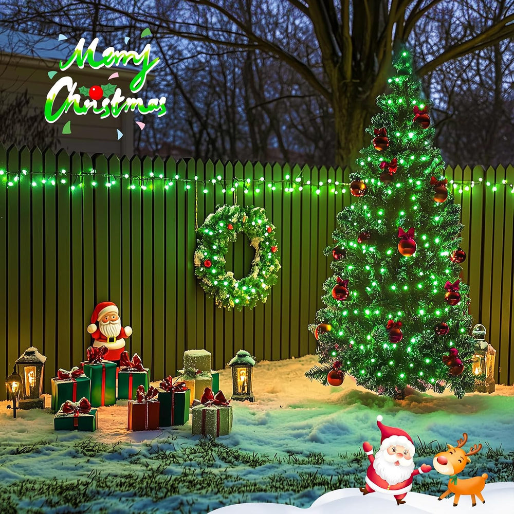 JMEXSUSS 500 LED Green Halloween Lights, 173ft Christmas Lights Plug in