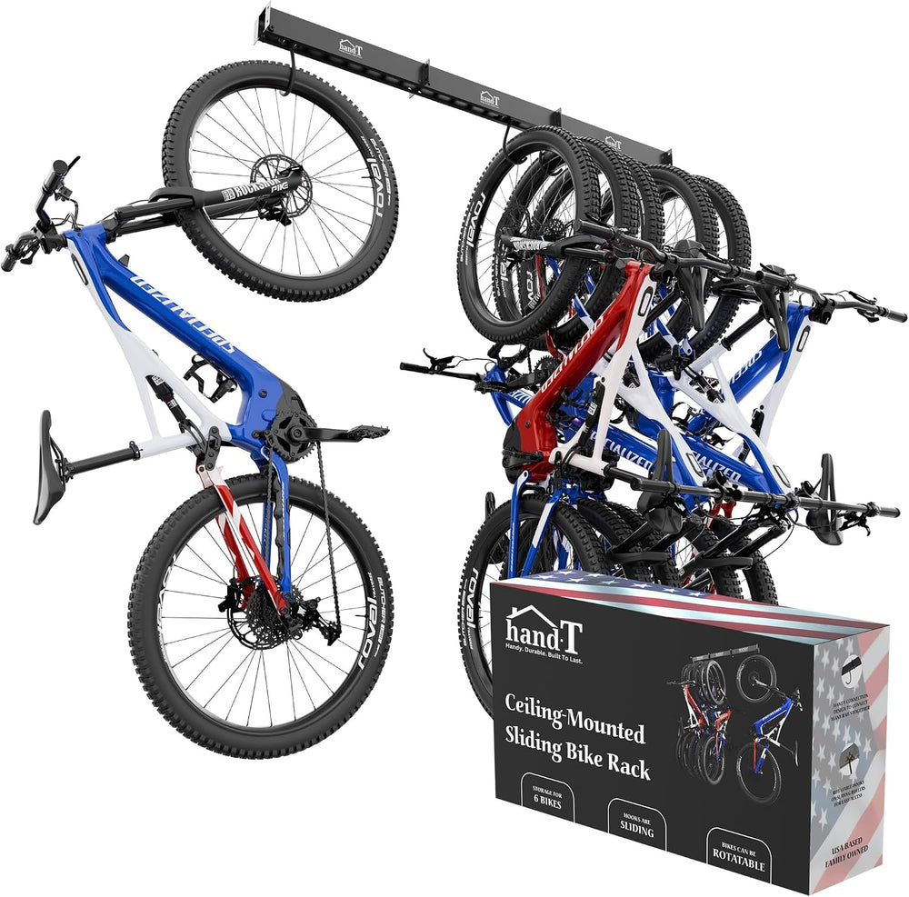 USA Based Ceiling Bike Rack Garage Storage Mount, Bicycle Hanger For Up To 6 ...