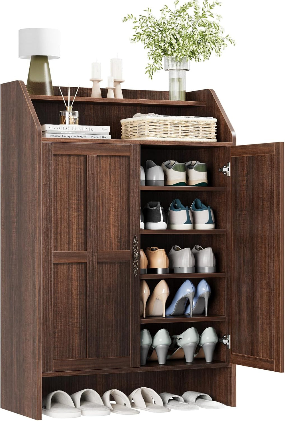GarveeHome Shoe Storage Cabinet with 2 Doors
