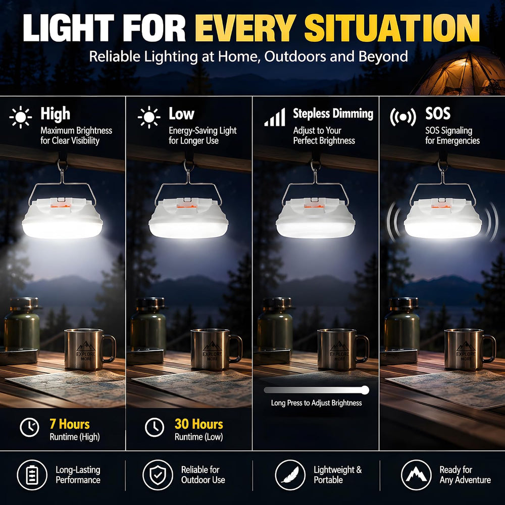 Solar Lantern Rechargeable for Camping,Power Outages & Emergencies
