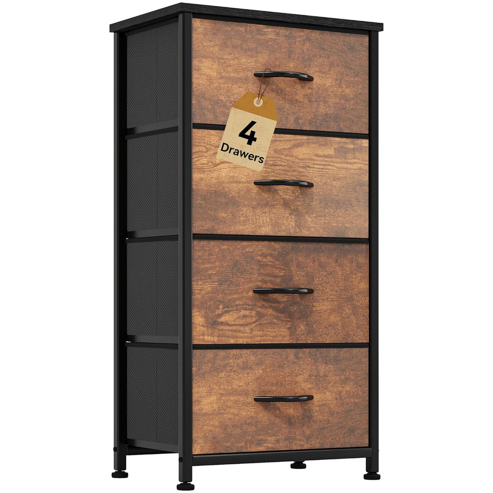 DWVO Dresser with 4 Drawers - Fabric Storage Tower