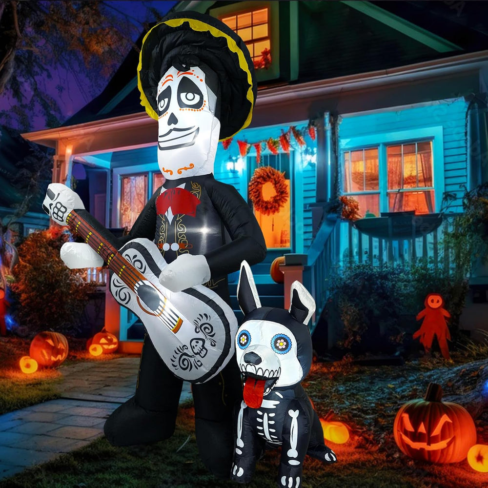Dia De Los Muertos Decoration, 6 FT Halloween Inflatables Outdoor, Day of The...