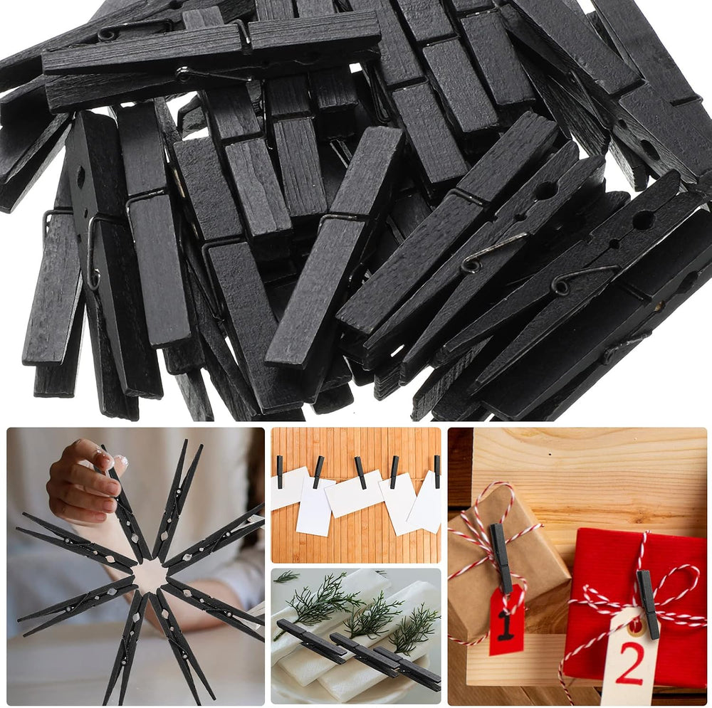 Marsui 200 Pcs Clothes Pins Wooden Clothespins Heavy Duty Wood Pins for Outdo...