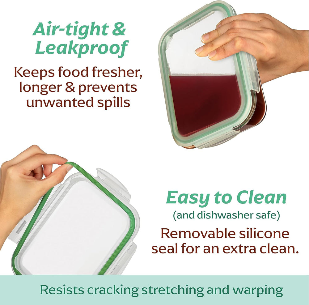 Family Pack - Glass Storage Containers - Airtight 5 Pack
