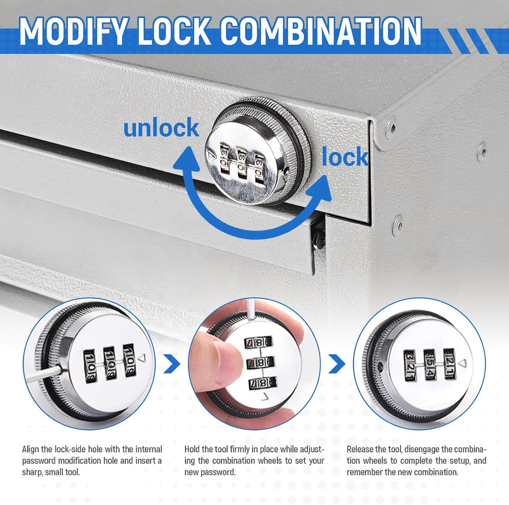 AA Products Model DW-1650 2 Tiers Drawer Cabinet with Password Lock Designed ...