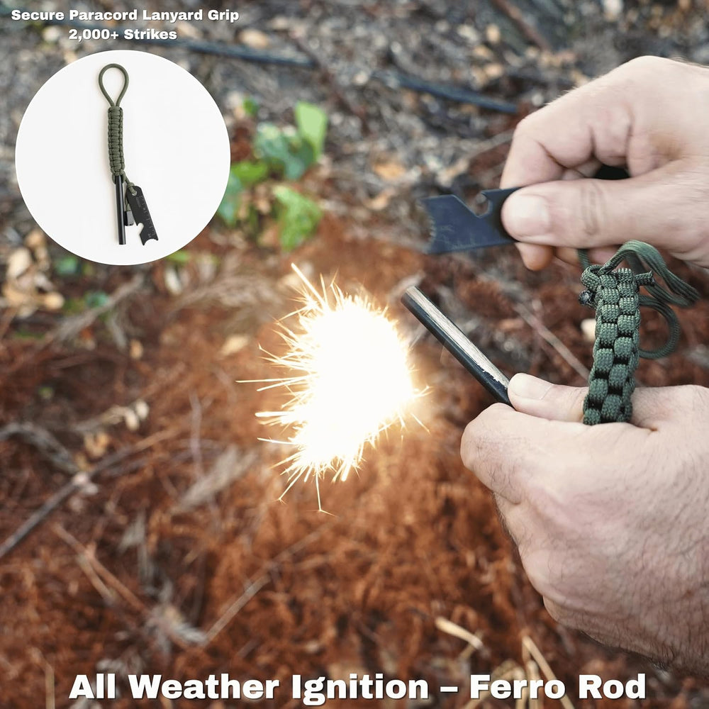 TinFerno Fire Starting Kit – 100pc Fire Starter for Campfires, Ferro Rod, Mag...