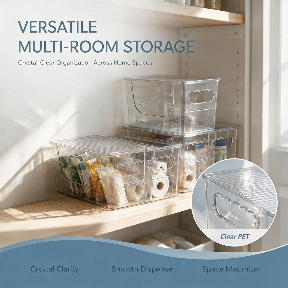 Clear Trash Bag Holder, BLULEE Stackable Garbage Bag Dispenser,2 Pack