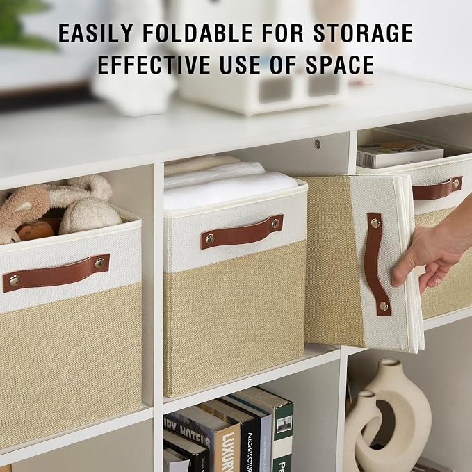Collapsible Fabric Storage Cube Bins (4 Pack)