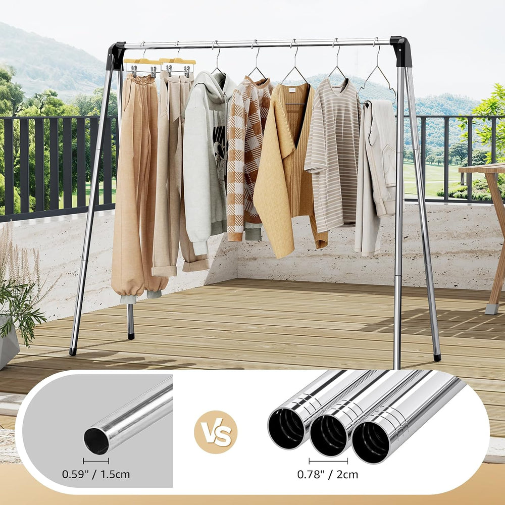 TOOLF 55" Stainless Steel Collapsible Clothes Drying Rack