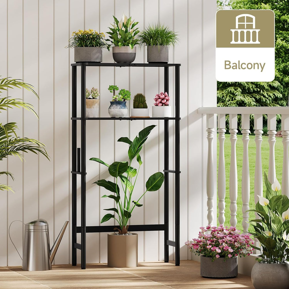 Over The Toilet Storage,2-Tier Bamboo Bathroom Shelf with Paper Holder