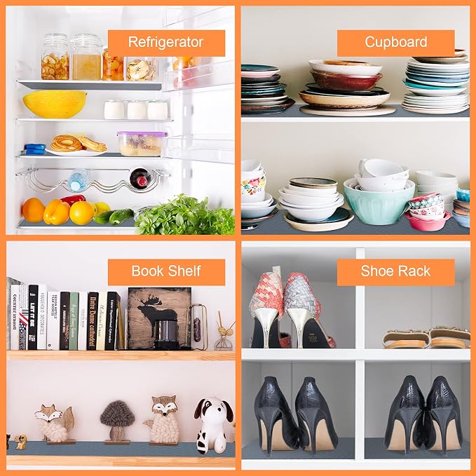 Shelf Liners for Kitchen Cabinets Refrigerator Liners Waterproof & Oil-Proof