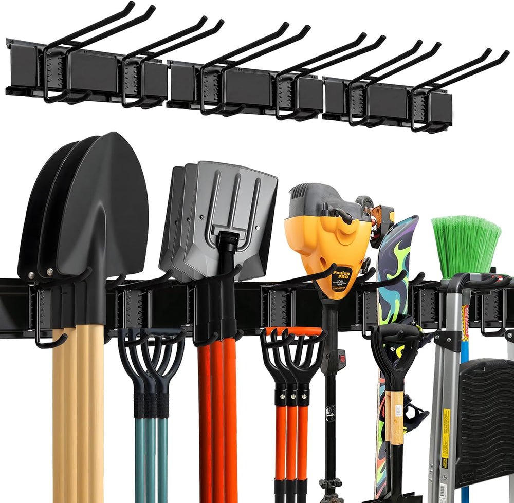 TIDYME Garage Wall Organizer, Shovel Holder Wall Mount, 48" Double Hooks