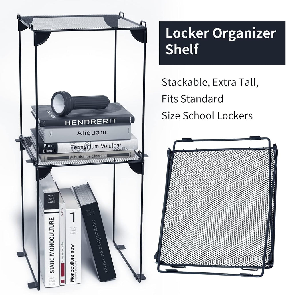 Pack 2 Mesh Locker Shelf, Grey