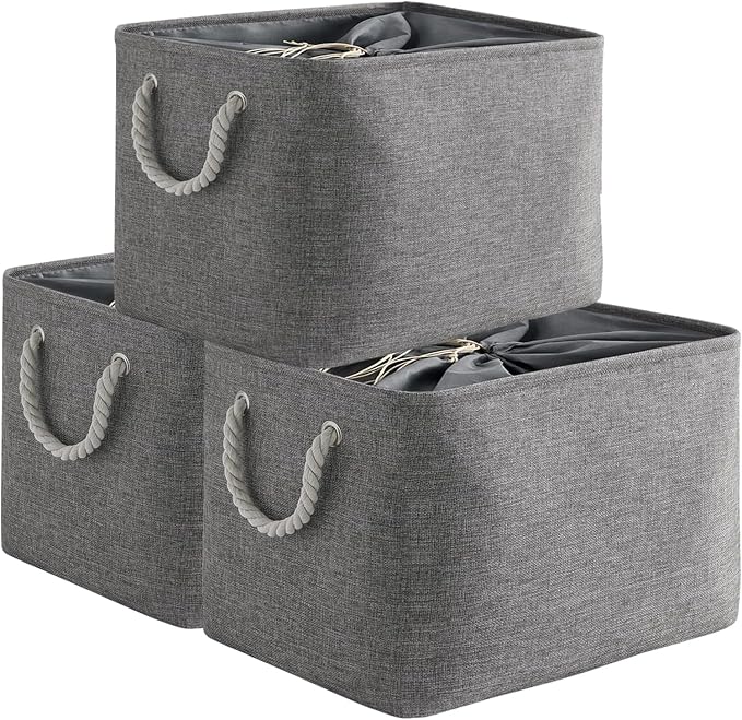 TheWarmHome Storage Basket for Organizing (3 Pack)