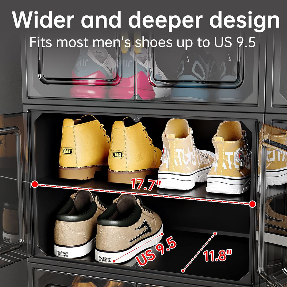 MAGINELS Expandable Shoe Rack Cabinet with Door (32 Pairs)