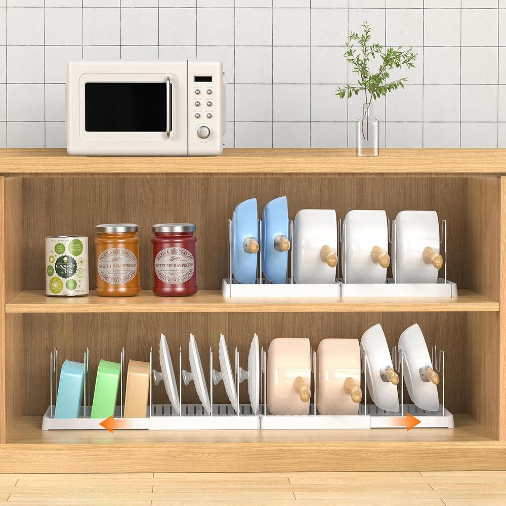 Nigelia 31.5" Expandable Pots and Pans Lid Organizer Under Cabinet (2 Pack)