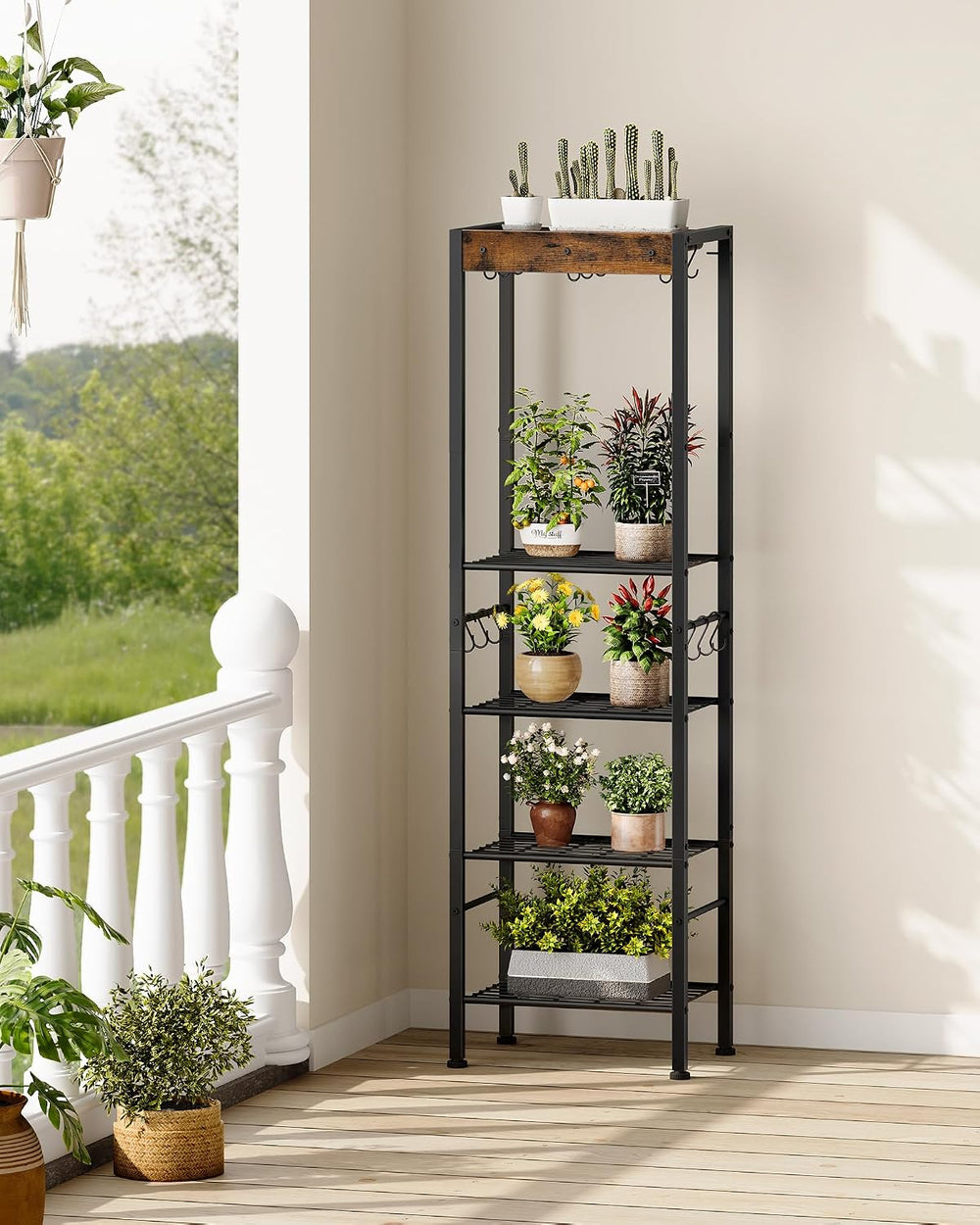 CHOEZON 5-Tier Pot Rack, Floorstanding Pots and Pans Organizer, Kitchen Baker...