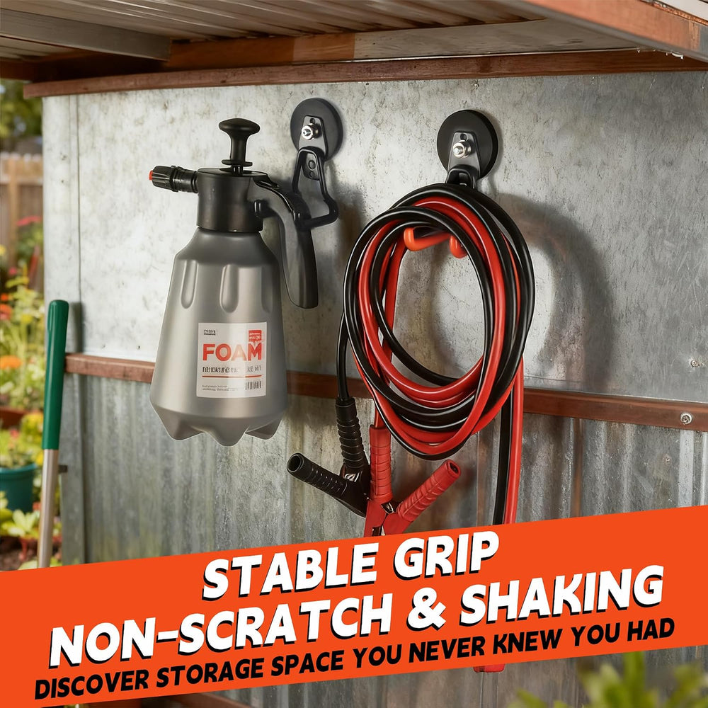 Pro-Mag Upgraded Heavy Duty Magnetic Garage Hooks,4 Pack Strong Large Magnet ...