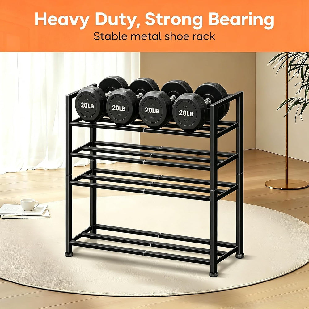 KEETDY 5-Tier Heavy Duty Shoe Rack for Garage Entryway, Stackable Shoe Organi...