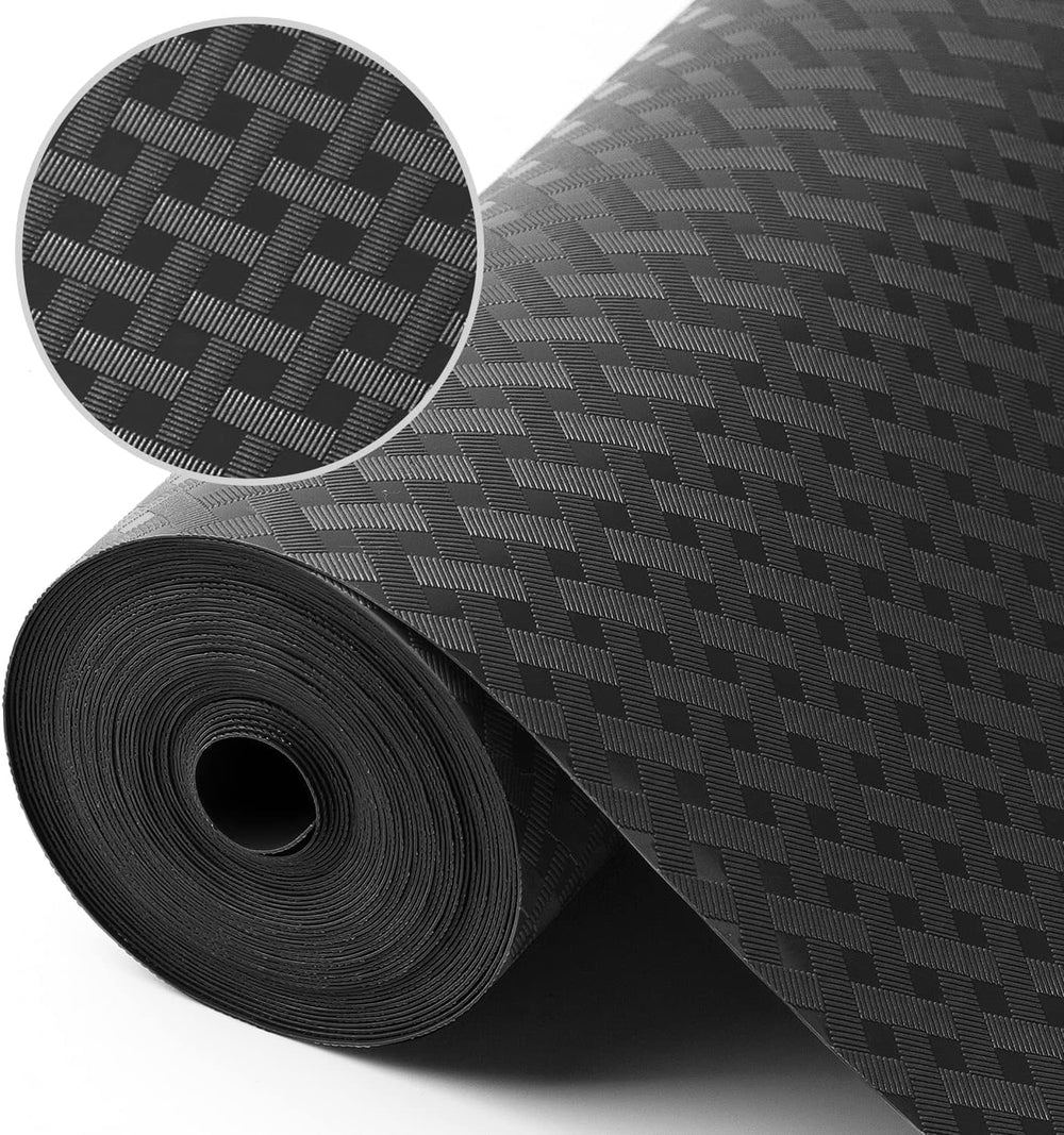 Black Shelf Liners for Kitchen Cabinets Refrigerator Liners Waterproof &
