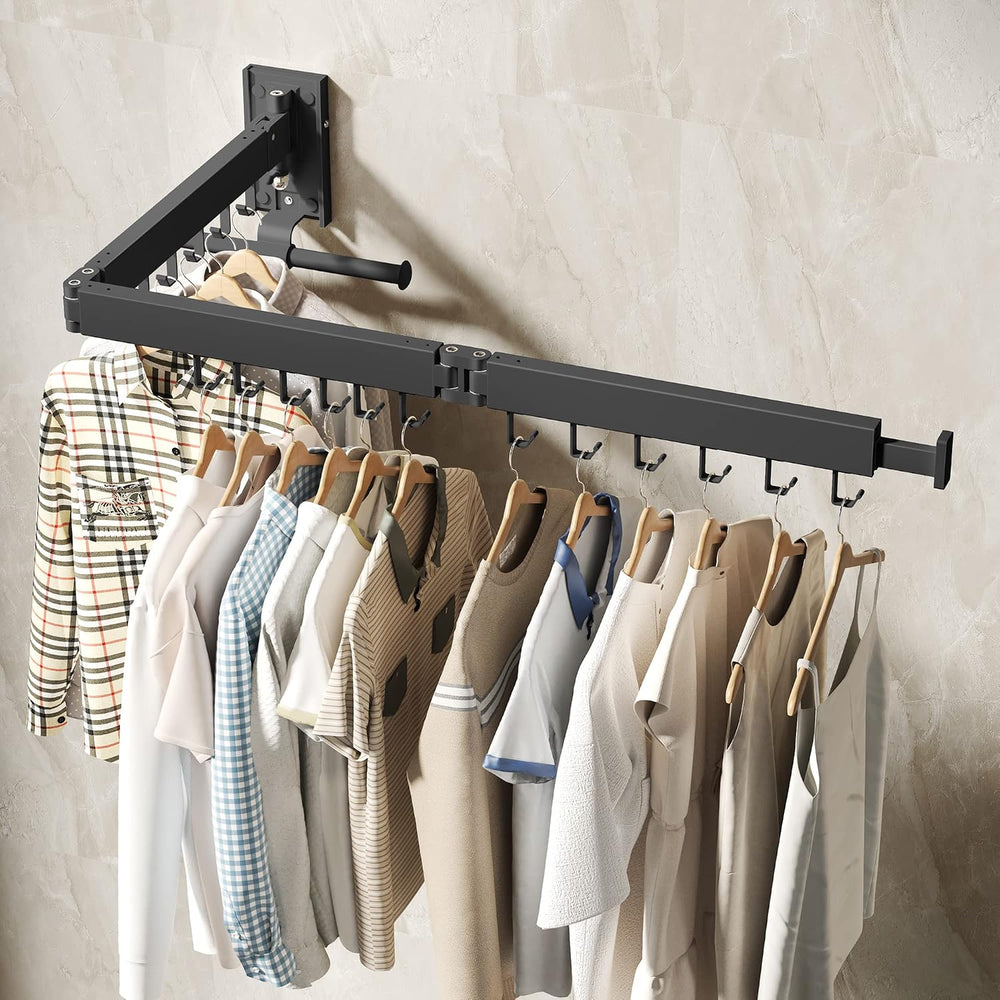 BOQORAD Drying Rack Clothing, Retractable Clothes Drying Rack,Wall Mounted La...