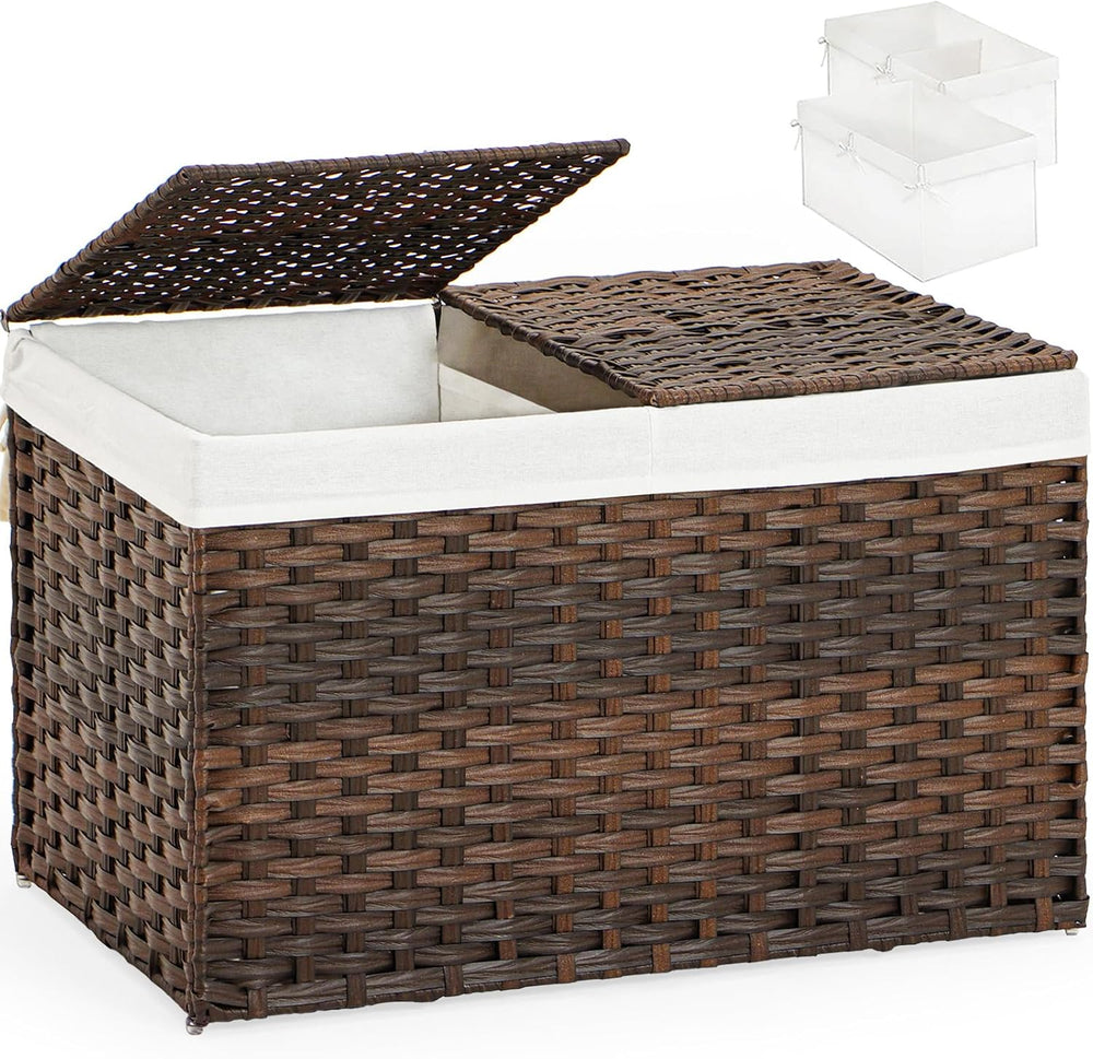 Storage Basket with Lid Wicker Baskets