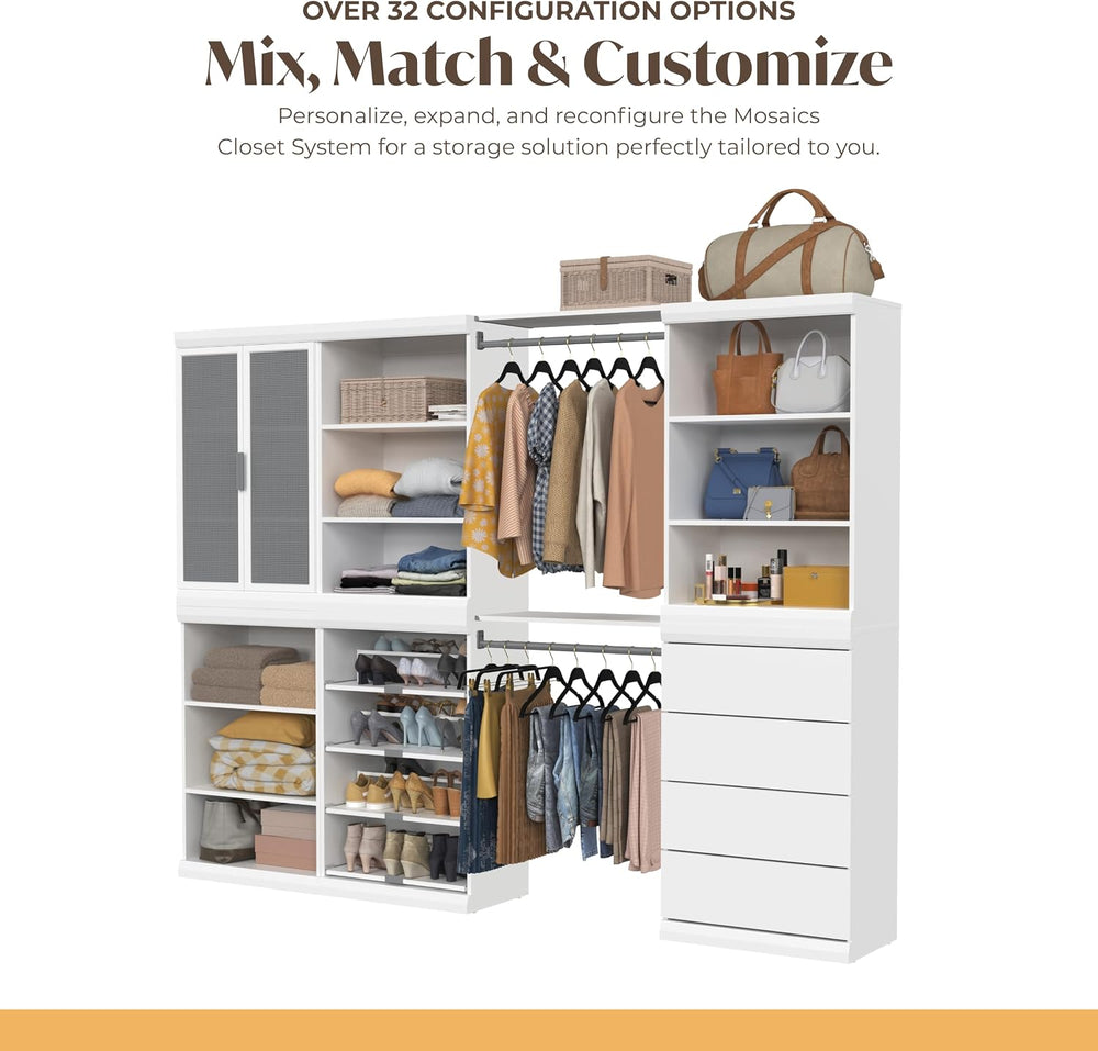 ClosetMaid Mosaics 3 Shelf Closet Organizer, 25.5" W, White