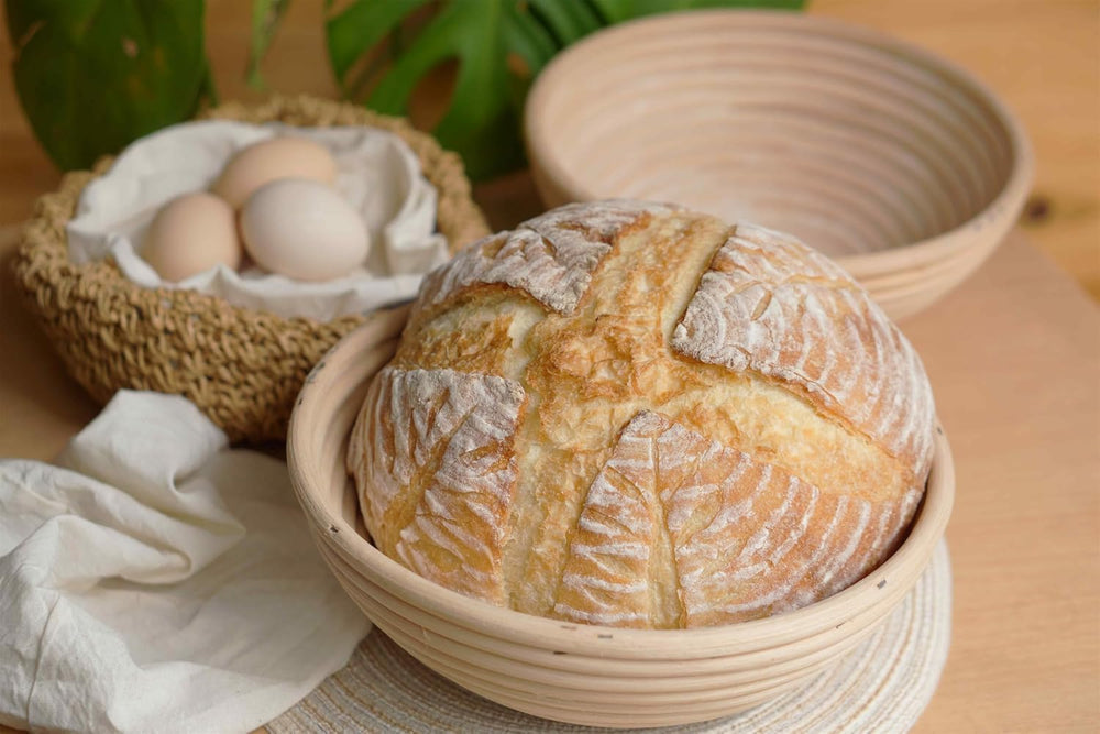 Banneton Bread Proofing Basket set of 3, 9.8 Inch Round Sourdough Proofing Ba...