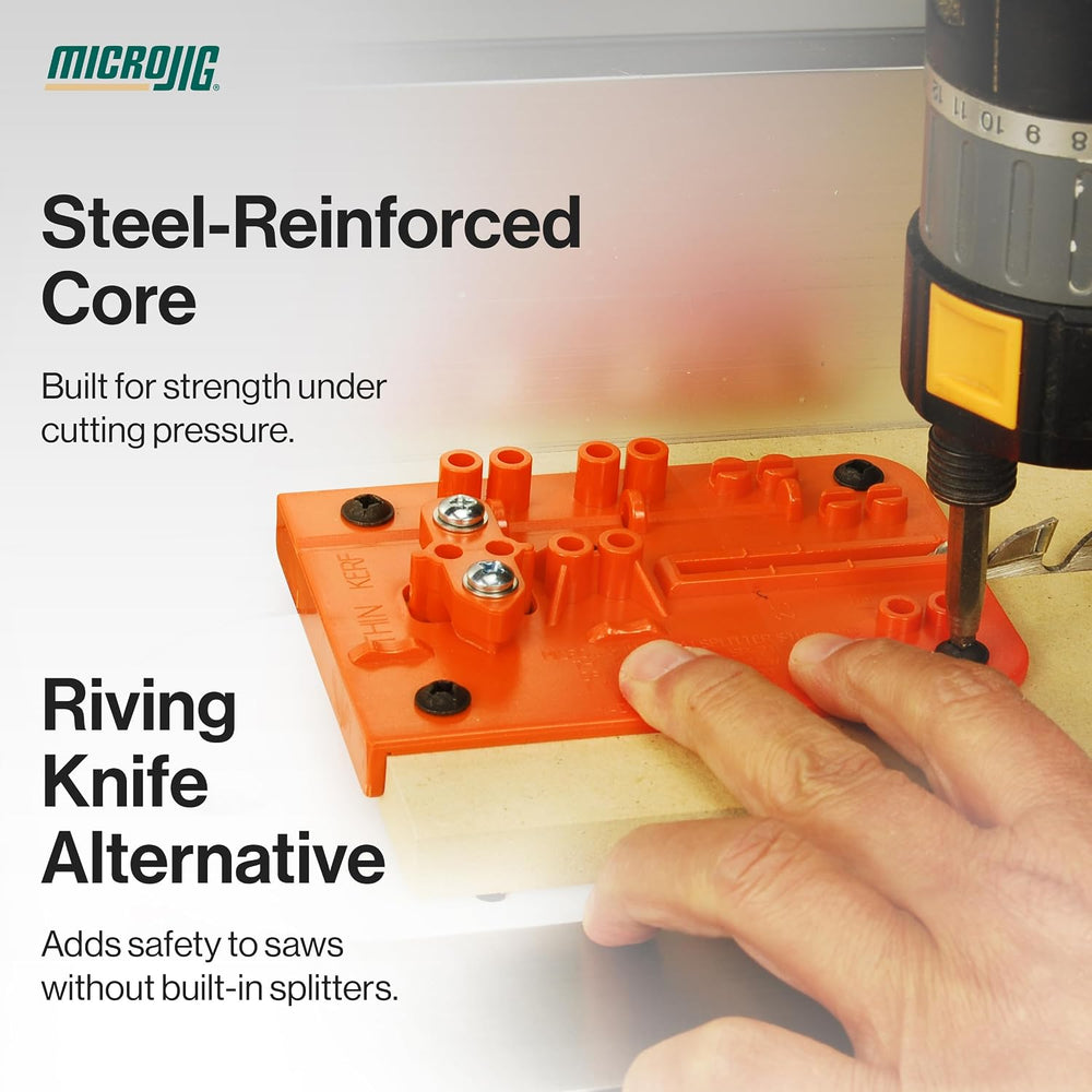 MICROJIG MJ SPLITTER Steel Pro, Table Saw Splitter Safety System for Thin Ker...