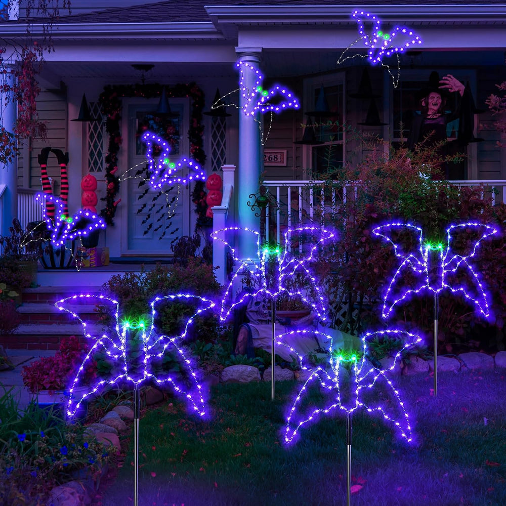 Enhon Halloween Lights Outdoor Decoration, 4 Pack Halloween Walkway Lights, 4...