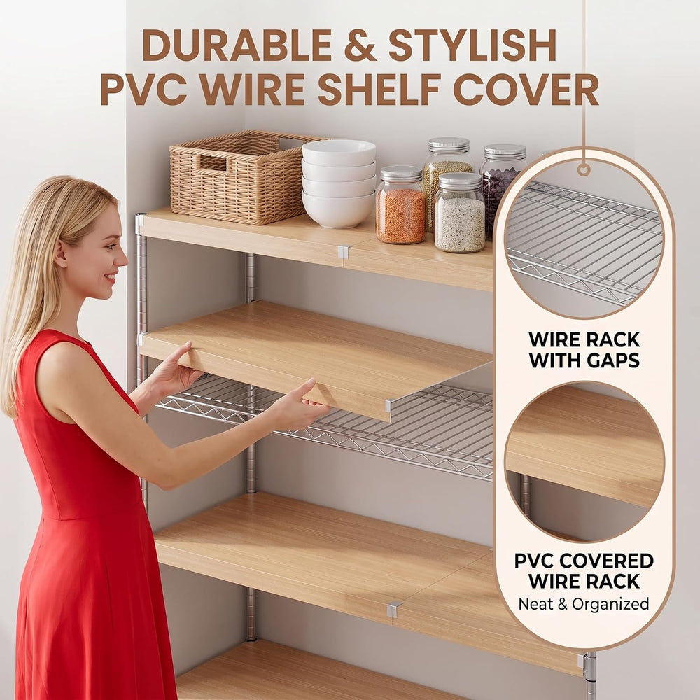 5 Pack Wire Rack Covers for Shelves, 32"x16" PVC Wire Shelf Covers ...