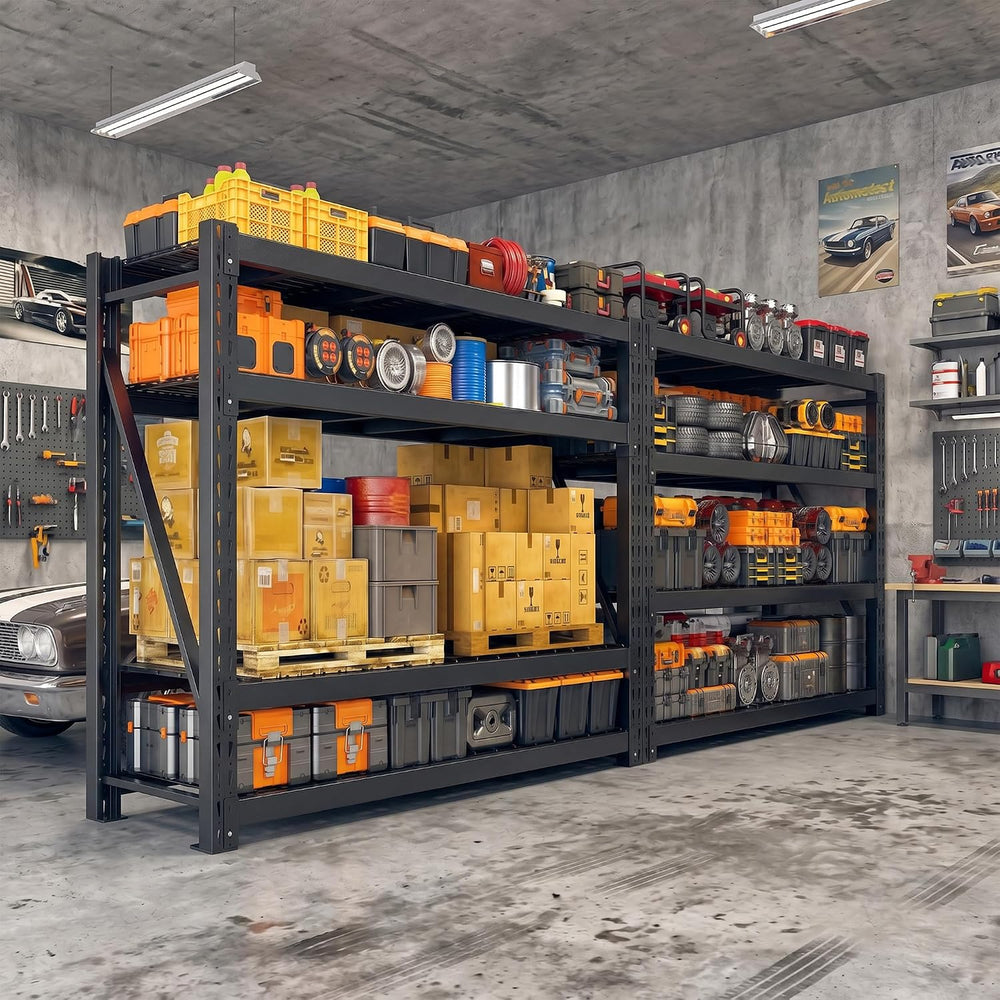 Bepatio 11000LBS Industrial Storage Shelves 2-Pack, 72"H x 60"W x 2...