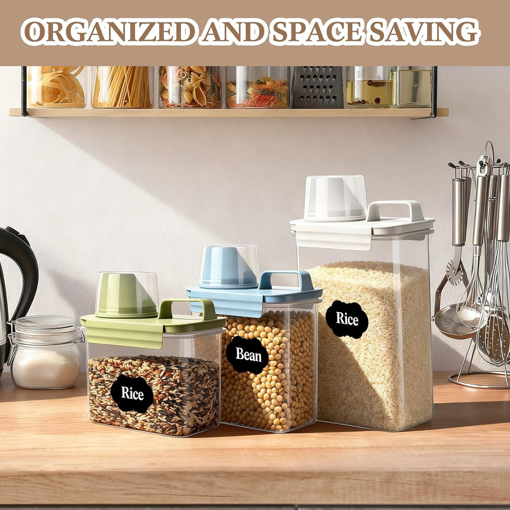 LemonRoad 6 Pcs Cereal Container Organizer Sets, 1.3L & 1.8L & 2.5L, ...
