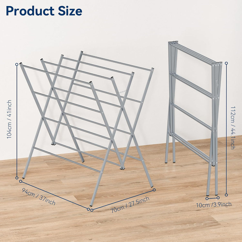 Whitmor Drying Rack Clothing, Foldable Clothes Drying Rack for Laundry, 12 Me...