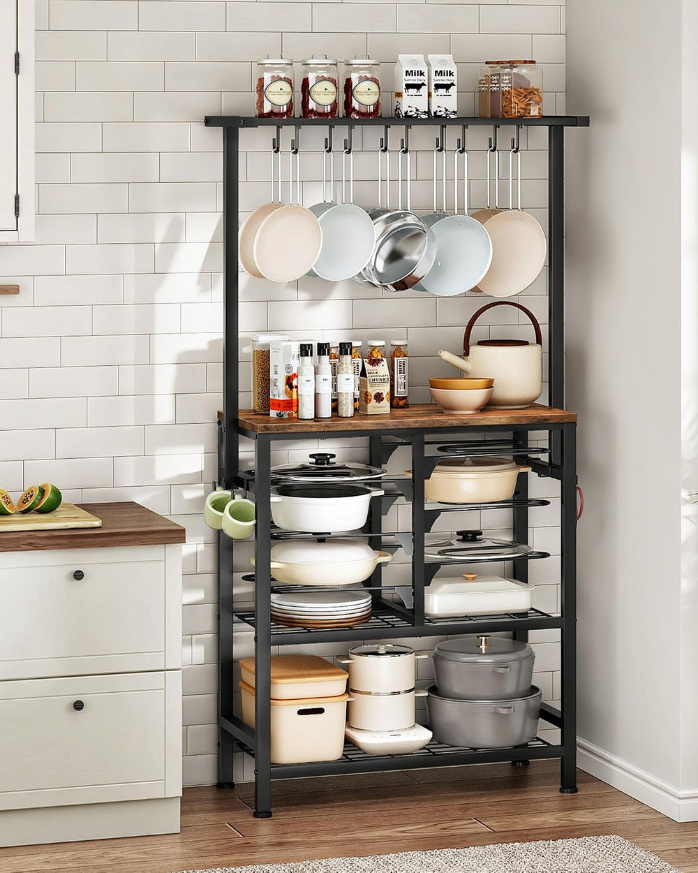 CHOEZON Pots and Pans Organizer Rack, Kitchen Bakers Rack, Multi-Tier Storage...