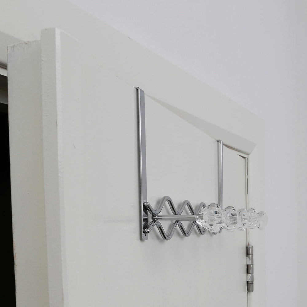 Premier Housewares 5 Diamante Hook Over Door Hanger - Clear