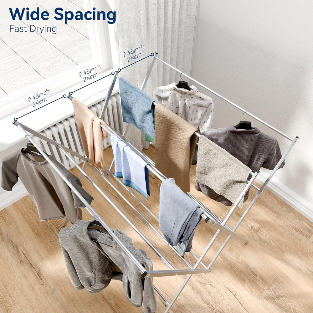 Whitmor Drying Rack Clothing, Foldable Clothes Drying Rack for Laundry, 12 Me...