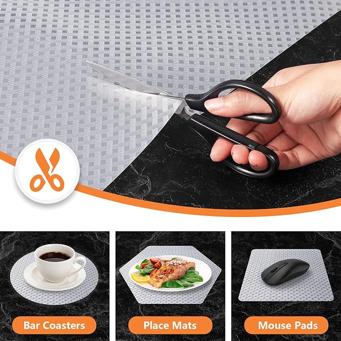Shelf Liners for Kitchen Cabinets Refrigerator Liners Waterproof & Oil-Proof