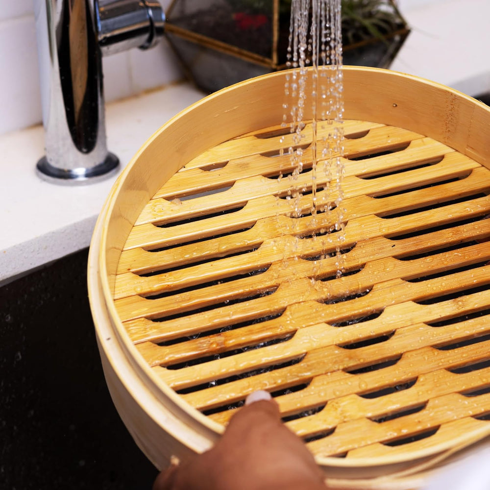 Joyce Chen 2-Tier Bamboo Steamer Baskets, 12-Inch