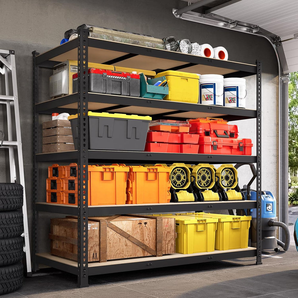 48" W x 24" D x 72" H Garage Shelving Heavy Duty: 5 Tier Metal...