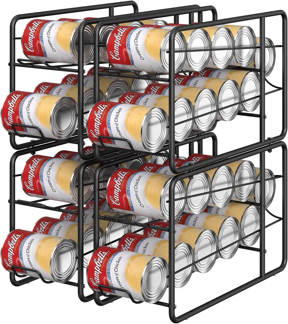 MOOACE 4 Pack Can Organizer for Pantry, Stackable Soda Can Dispenser Rack