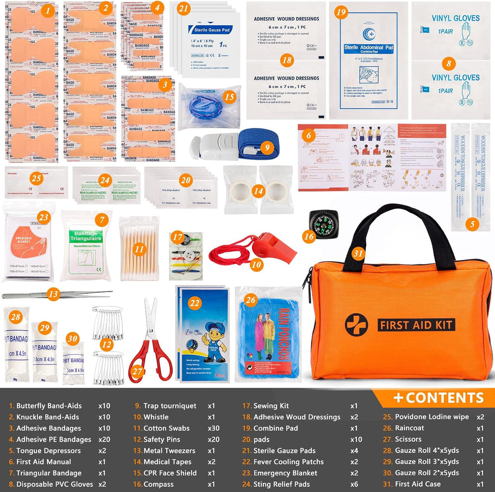 Car Emergency Kit with Portable Air Compressor - Roadside Assistance Emergenc...