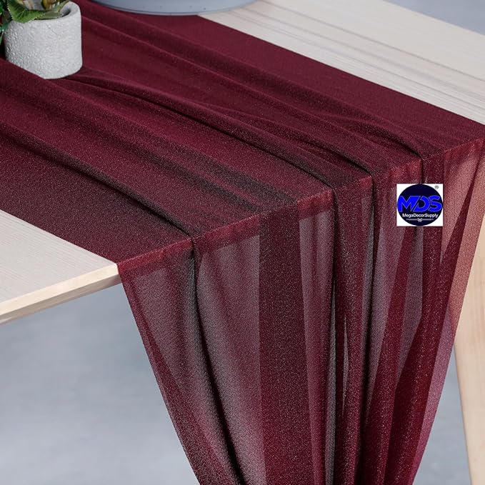 MDS Halloween Chiffon Table Runner - 5 Pack, 29 x 170 Inches, 14ft Each - She...